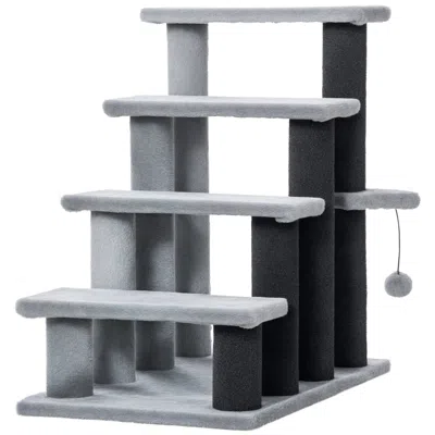 Breebe Indoor Cat Tower With Steps For Bed And Sofa Access In White