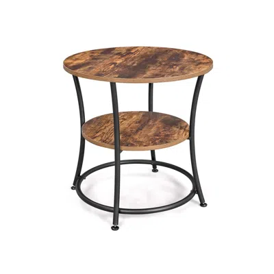 Breebe Industrial 2 Layers Round Side Table