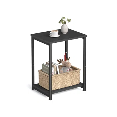 Breebe Industrial 2-tier Small Side Table In Black
