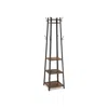 Breebe Industrial 3 Shelves Coat Stand With Hooks