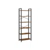 Breebe Industrial 6-tier Bookshelf With Steel Frame