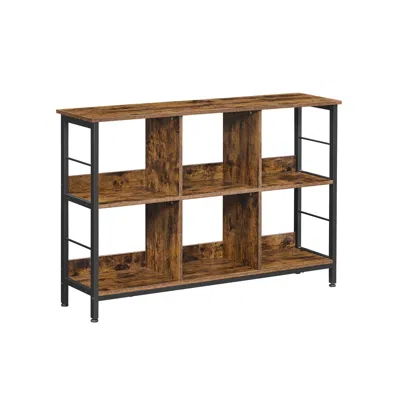 Breebe Industrial Brown & Black Multi-functional Storage Bookshelf