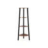 Breebe Industrial Rustic Brown 4-tier Corner Storage Shelf