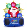 Breebe Inflatable Dj Santa With Rotating Music Light And Flashing Leds In Multi