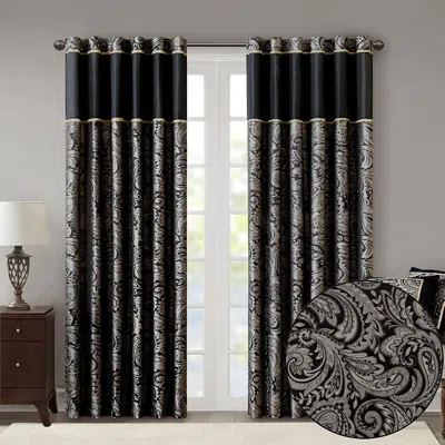 BREEBE JACQUARD CURTAIN PANEL PAIR(2 PCS WINDOW PANELS)