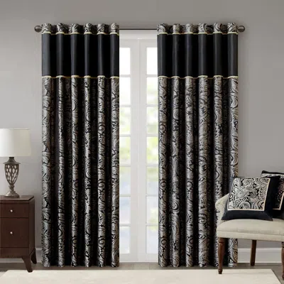 BREEBE JACQUARD CURTAIN PANEL PAIR(2 PCS WINDOW PANELS)