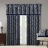 Breebe Jacquard Curtain Panel Pair(2 Pcs Window Panels) In Blue