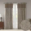 Breebe Jacquard Curtain Panel Pair(2 Pcs Window Panels) In Gray