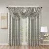 Breebe Jacquard Lined Total Blackout Rod Pocket/back Tab Curtain Panel(only 1 Pc Panel) In Gray