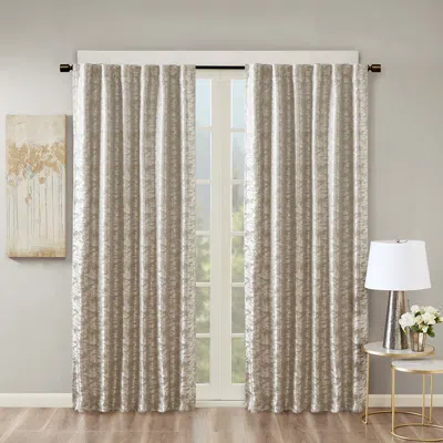 BREEBE JACQUARD LINED TOTAL BLACKOUT ROD POCKET/BACK TAB CURTAIN PANEL(ONLY 1 PC PANEL)