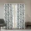 Breebe Jacquard Printed Room Darkening Curtain Panel In White