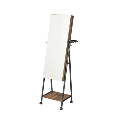 Breebe Jewelry Armoire With Mirror In White