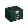Breebe Jewelry Box With Glass Lid, 4-layer Jewelry Organizer, 3 Drawers, For Big And Small Jewelry