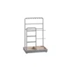 Breebe Jewelry Holder With Metal Frame And Velvet Tray In Gray