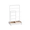 Breebe Jewelry Holder With Metal Frame And Velvet Tray White