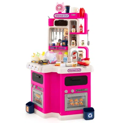 Breebe Kids Kitchen Playset Corner Play Kitchen With Realistic Sounds And Lights In Multi