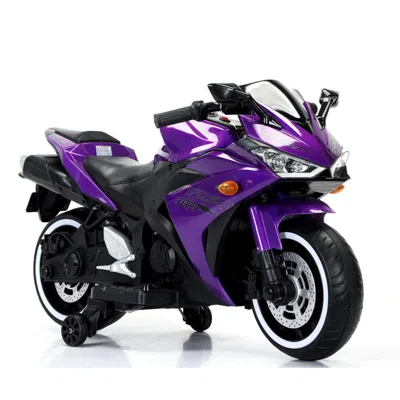 Breebe Kids Motorcycle 12v Motorcycle For Kids 3 4 5 6 Years Boys Girls 12v7ah Kids Motorcycle Ride On Toy  In Purple