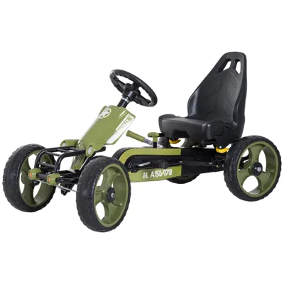 Breebe Kids Pedal Go Kart With Adjustable Seat Ages 3-6 In Green