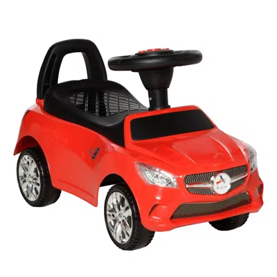 Breebe Kids Ride On Push Car, Foot-to-floor Walking Sliding Toy Car For Toddler With Working Horn, Music, H In Multi