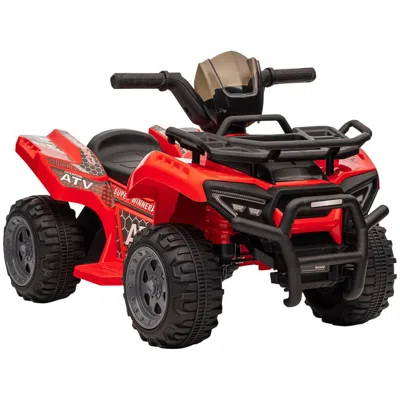 Breebe Kids Ride-on Atv Four Wheeler Car 6v Battery Powered Motorcycle With Music For 18-36 Months, Red
