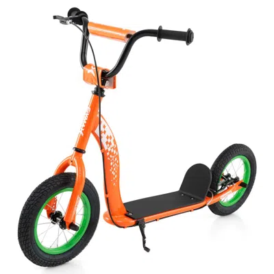 Breebe Kids Scooter Youth Kick Scooter With Adjustable Height Handlebar Inflatable Wheels