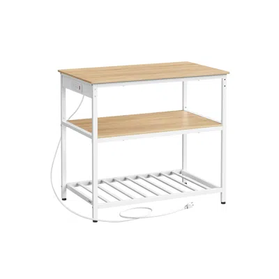 Breebe Kitchen Island With 3 Shelves