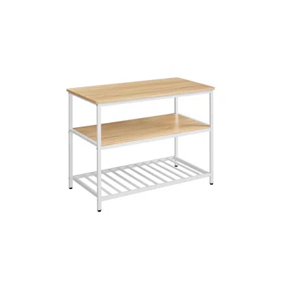 Breebe Kitchen Island With 3 Shelves