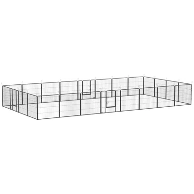 Breebe Large 15.7 X 15.7 X 2.6 Ft Dog Playpen With Secure Locking Gate In Grey