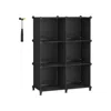 Breebe Large 6 Cube Storage Organizer Black