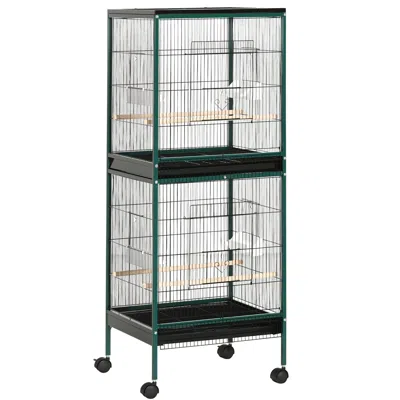 Breebe Large Bird Cage With 1.7 Ft. Width For Wingspan In Green
