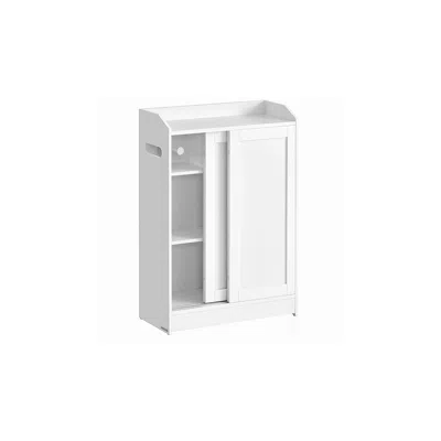 Breebe Large Capacity Bathroom Storage Cabinet In White