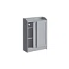 Breebe Large Capacity Bathroom Storage Cabinet In Gray