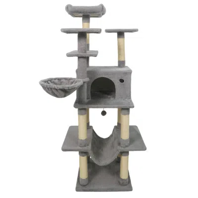 Breebe Large Cat Tree For Indoor Cats 63" Tall Cat Tower In Pink