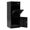 Breebe Large Galvanized Package Delivery Box For Outside With Anti-theft Design In Black