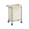 Breebe Laundry Basket With Wheels, 2-section Rolling Laundry Hamper