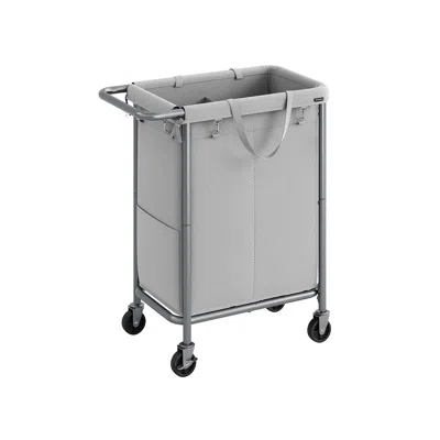 Breebe Laundry Basket With Wheels, 2-section Rolling Laundry Hamper