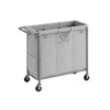 Breebe Laundry Basket With Wheels, 3-section Rolling Laundry Hamper