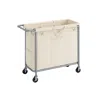 Breebe Laundry Basket With Wheels, 3-section Rolling Laundry Hamper