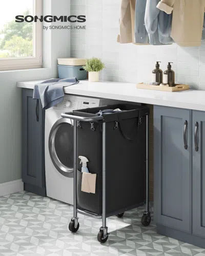 Breebe Laundry Basket With Wheels, Rolling Laundry Hamper,