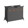 Breebe Laundry Hamper, Laundry Basket, 40.9 Gal. Laundry Sorter 4 Sections, Collapsible X-frame, Slate Gray