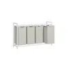 Breebe Laundry Hamper, Laundry Sorter With 4 Pull-out And Removable Bags, 4 X 10.6 Gallons (40l), 45.7 X 13