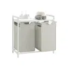 Breebe Laundry Hamper With 2 Sections White