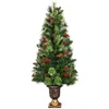 Breebe Led Christmas Tree With Red Berries Pine Cones In Green
