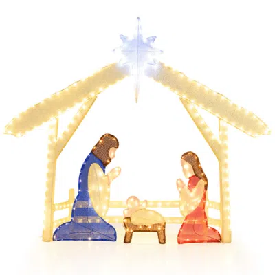 Breebe Lighted Nativity Scene Pre-lit Christmas Holy Family Set In Multi