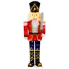 Breebe Lighted Nutcracker Soldier Outdoor Christmas Decoration With Glitter Sword In Multi