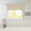Breebe Lightweight Faux Silk Valance With Beads Champagne 50x26' In White