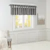 Breebe Lightweight Faux Silk Valance With Beads Charcoal 50x26' In Gray