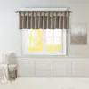 Breebe Lightweight Faux Silk Valance With Beads Pewter 50x26' In Multi