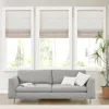 Breebe Linen Blend Light Filtering Cordless Roman Shade Natural 29x64' In Gray