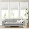 Breebe Linen Blend Light Filtering Cordless Roman Shade White 29x64' In Gray